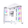 Acegeek Horizon White Type C ATX Case, 7x RGB 120mm Fans, Dual Side Tempered Glass, 3x HDD Slots, Motherboard Supports Upto ATX, GPU Max Upto 410mm, White